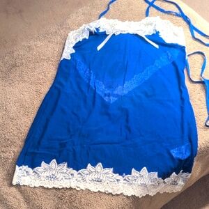 Blue Lace Babydoll Set - NWT